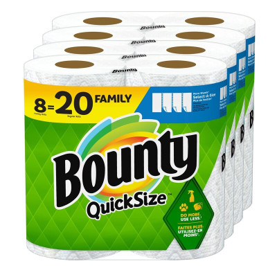 Bounty Quick Size Paper Towels, White, different packaging top high quality